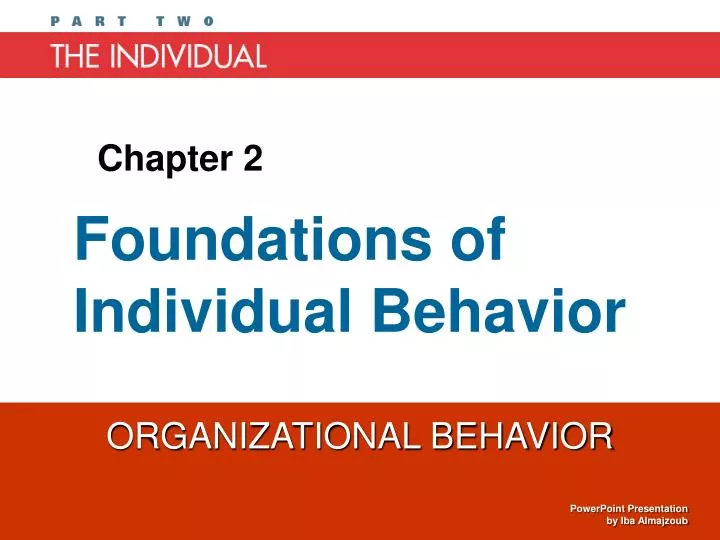 foundations of individual behavior