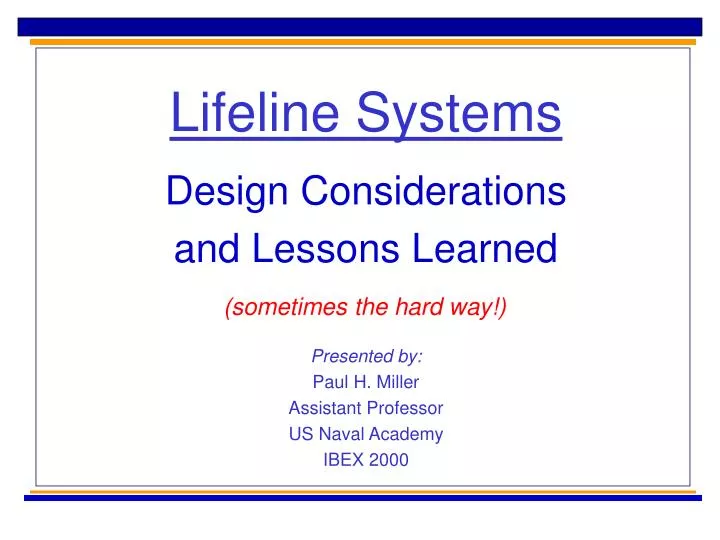 lifeline systems