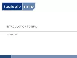 INTRODUCTION TO RFID