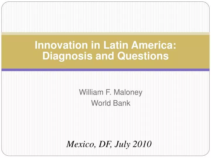 innovation in latin america diagnosis and questions