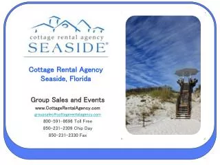 Cottage Rental Agency Seaside, Florida