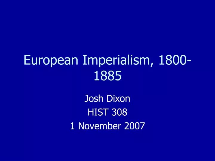 european imperialism 1800 1885