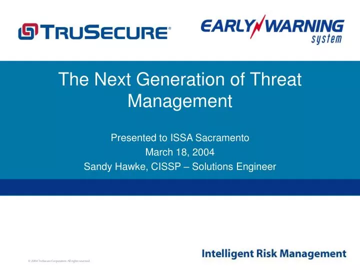 the next generation of threat management