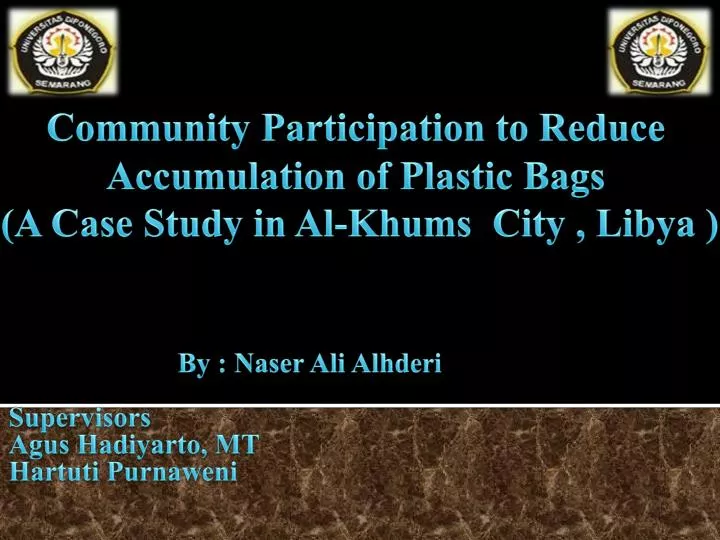 community participation to reduce accumulation of plastic bags a case study in al khums city libya