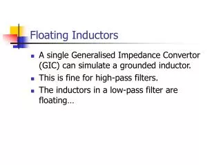 Floating Inductors
