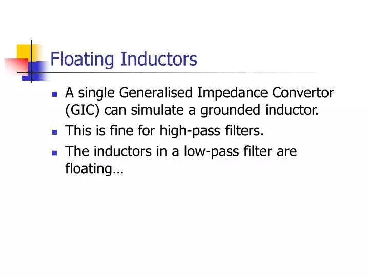 floating inductors
