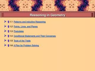 Reasoning in Geometry