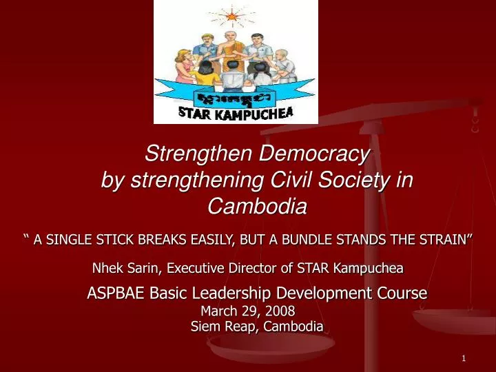 strengthen democracy by strengthening civil society in cambodia