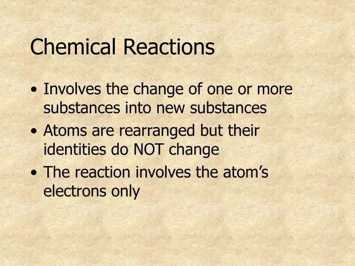 chemical reactions