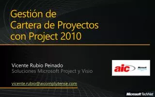 Gestión de Cartera de Proyectos con Project 2010