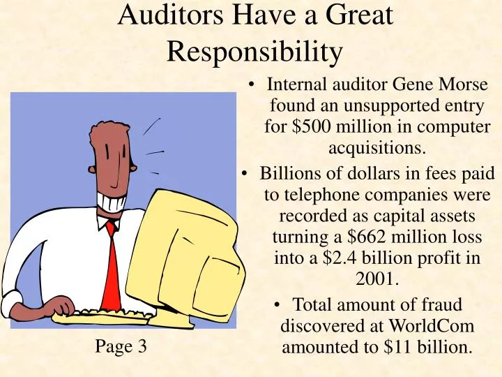 auditors have a great responsibility