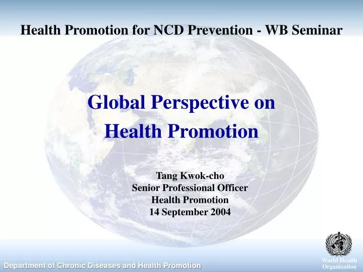 health promotion for ncd prevention wb seminar