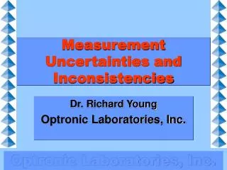 Measurement Uncertainties and Inconsistencies