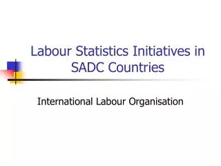 Labour Statistics Initiatives in SADC Countries