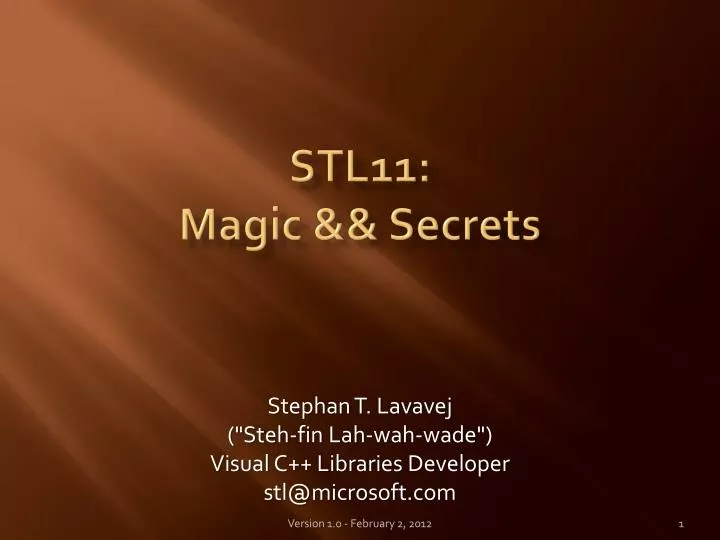 stl11 magic secrets