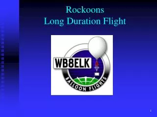 Rockoons Long Duration Flight