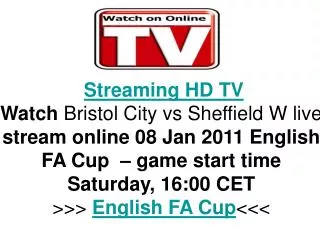 Bristol City vs Sheffield W FA CUP Direct TV Streaming