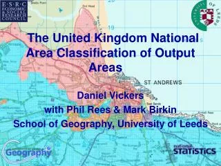 The United Kingdom National Area Classification of Output Areas