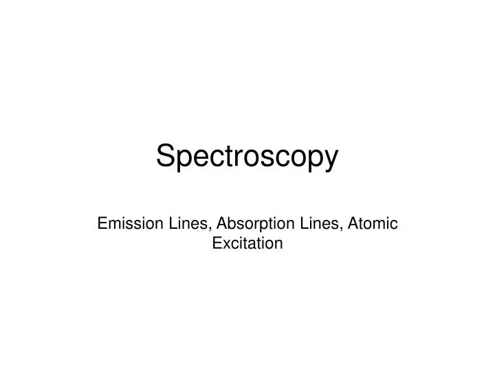 spectroscopy