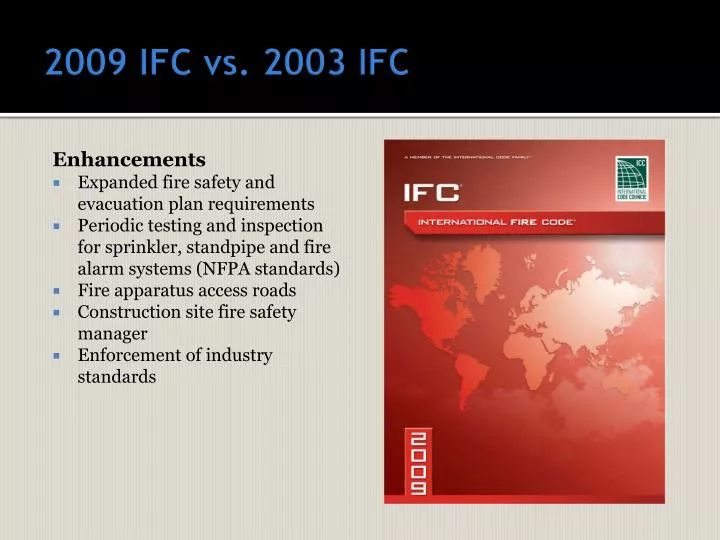 2009 ifc vs 2003 ifc