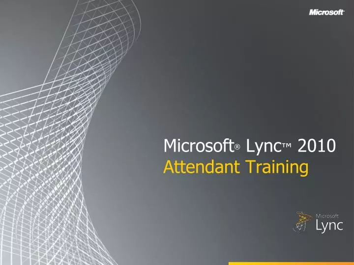 microsoft lync 2010 attendant training