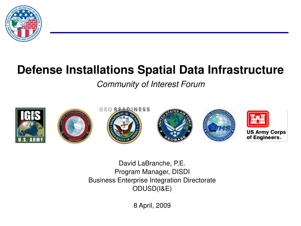 PPT - Defense Installations Spatial Data Infrastructure Community of ...