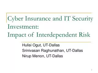 Cyber Insurance and IT Security Investment: Impact of Interdependent Risk