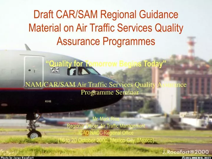 draft car sam regional guidance material on air traffic services quality assurance programmes