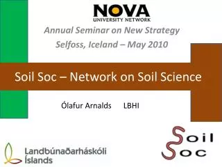 Soil Soc – Network on Soil Science
