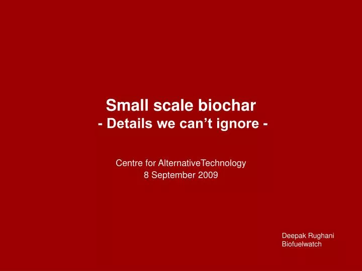 small scale biochar details we can t ignore