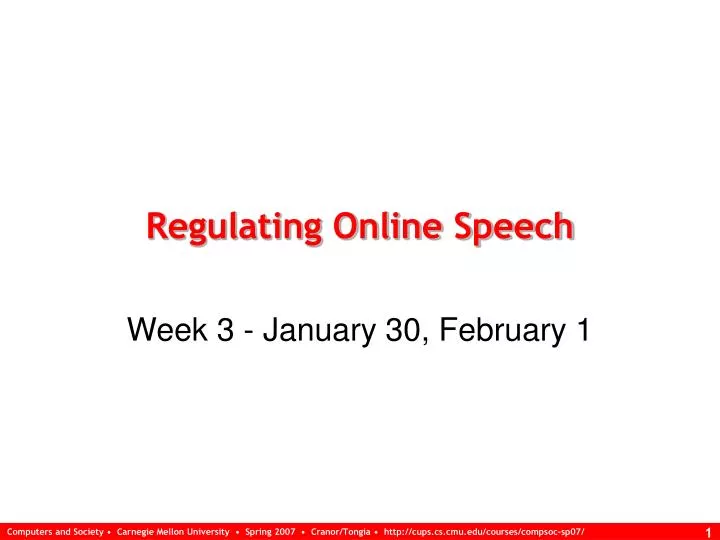 regulating online speech