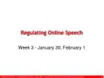 Regulating Online Speech - slide 1
