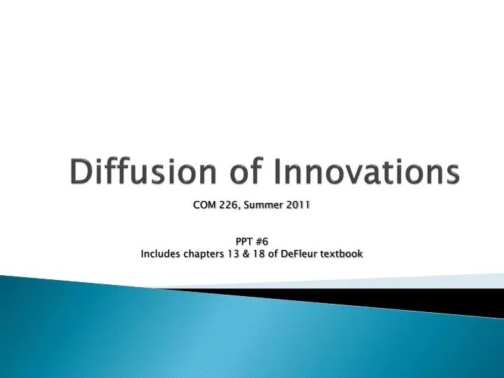 diffusion of innovations
