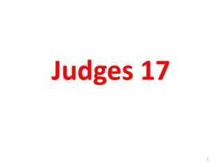 Judges 17