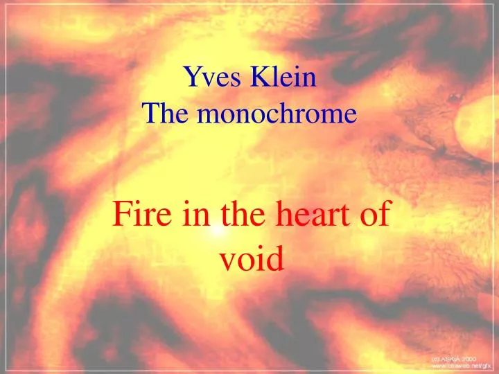 yves klein the monochrome