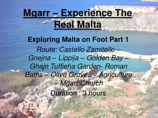Mgarr – Experience The Real Malta