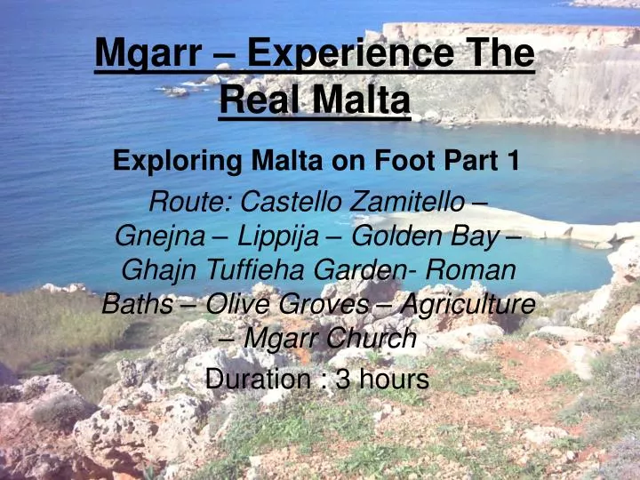 mgarr experience the real malta