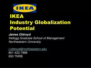 IKEA Industry Globalization Potential