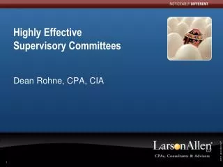 Highly Effective Supervisory Committees
