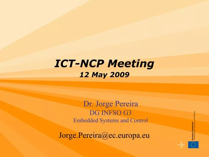 ict ncp meeting 12 may 2009