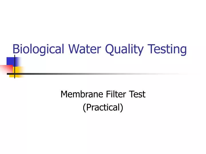 biological water quality testing