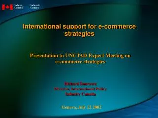 International support for e-commerce strategies