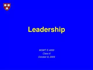 Leadership