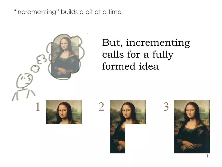 incrementing builds a bit at a time