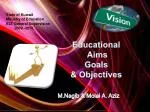 Educational Aims Goals &amp; Objectives - slide 1