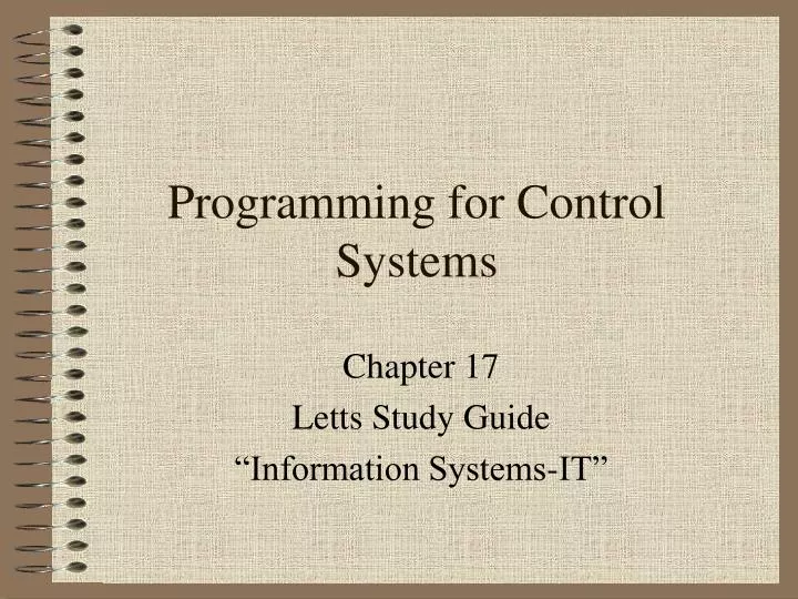 programming for control systems