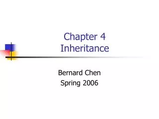 Chapter 4 Inheritance