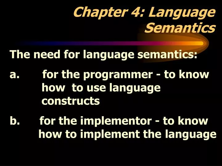 chapter 4 language semantics