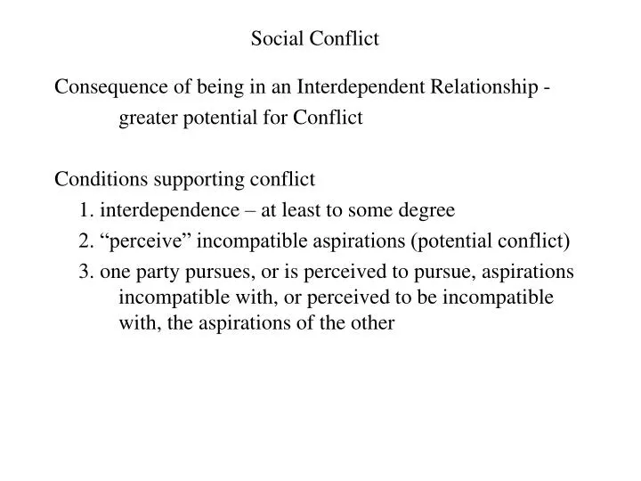 social conflict