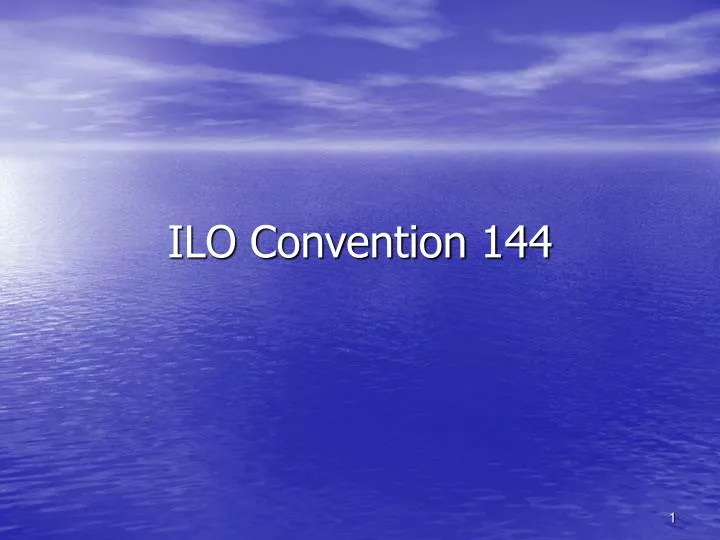 ilo convention 144